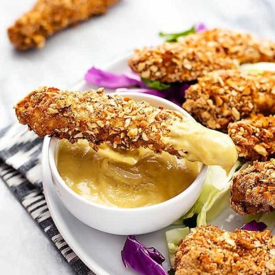 Pretzel-Crusted Dijonnaise Chicken Breasts