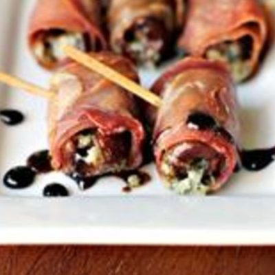 Prosciutto Spirals With Balsamic Glaze