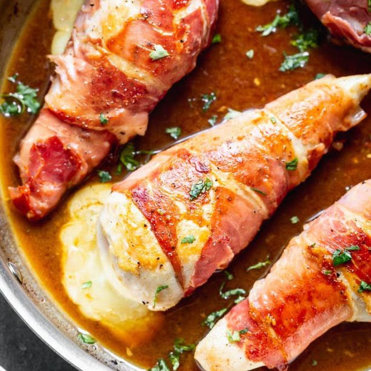 Prosciutto- Wrapped Chicken Breasts