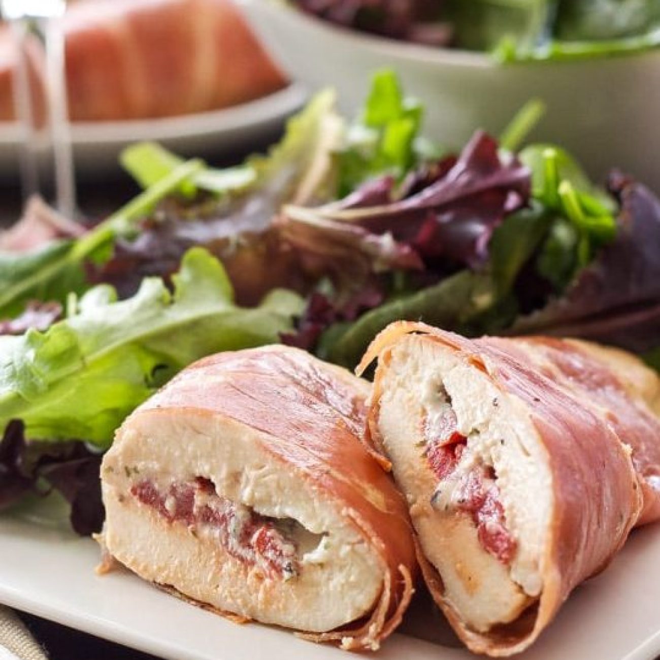 Prosciutto- Wrapped Stuffed Chicken With