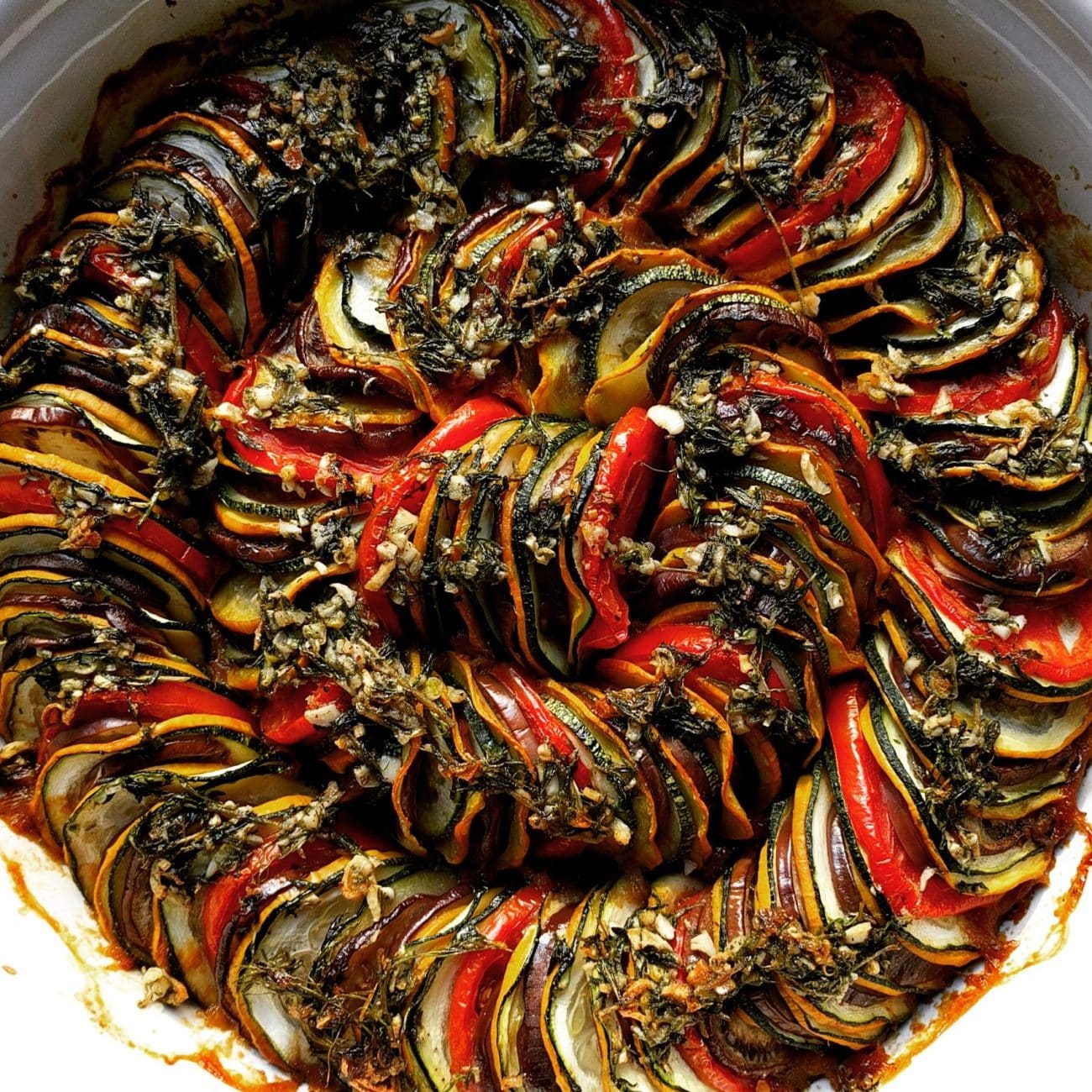 Provencal Roasted Bell Peppers With