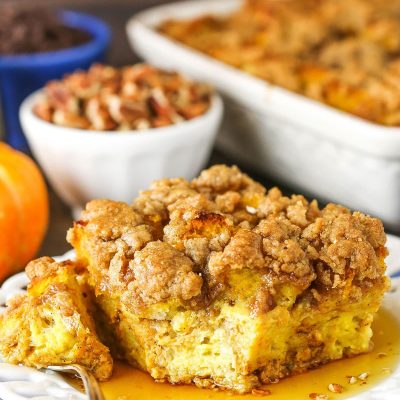 Pumpkin Spice French Toast Bake