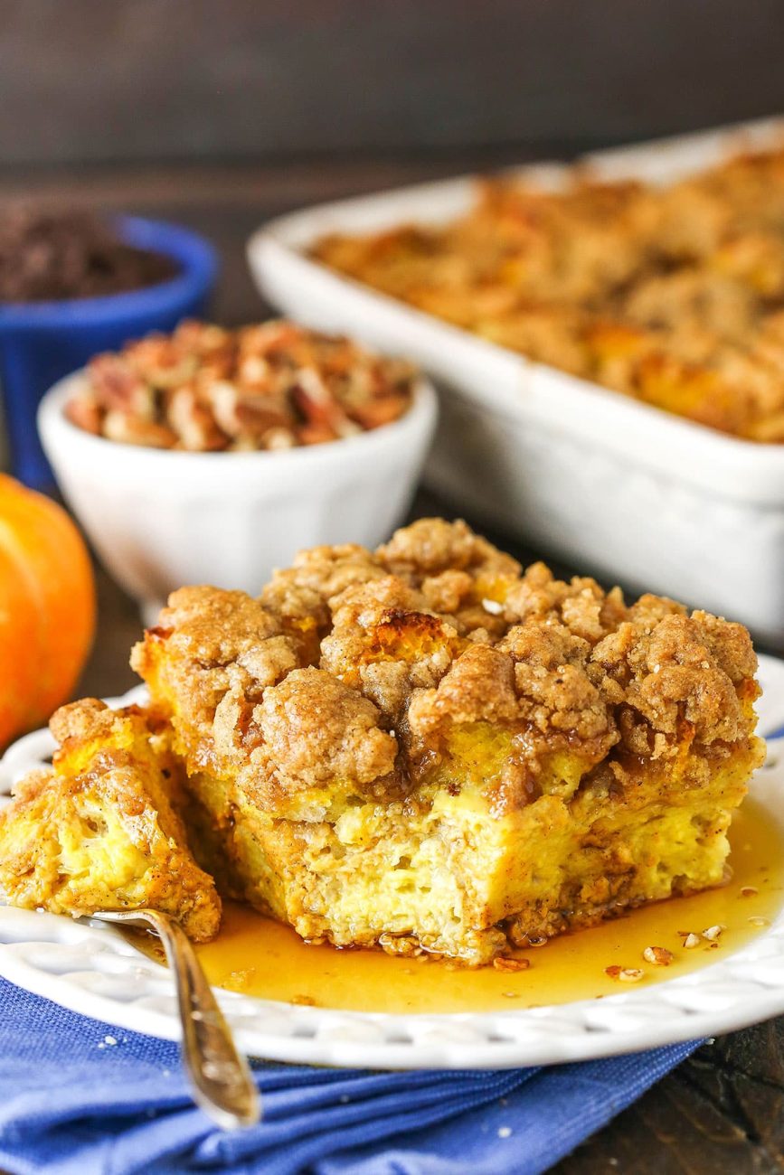 Pumpkin Spice French Toast Bake