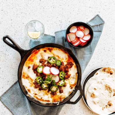 Queso Fundido With Charred Poblanos And