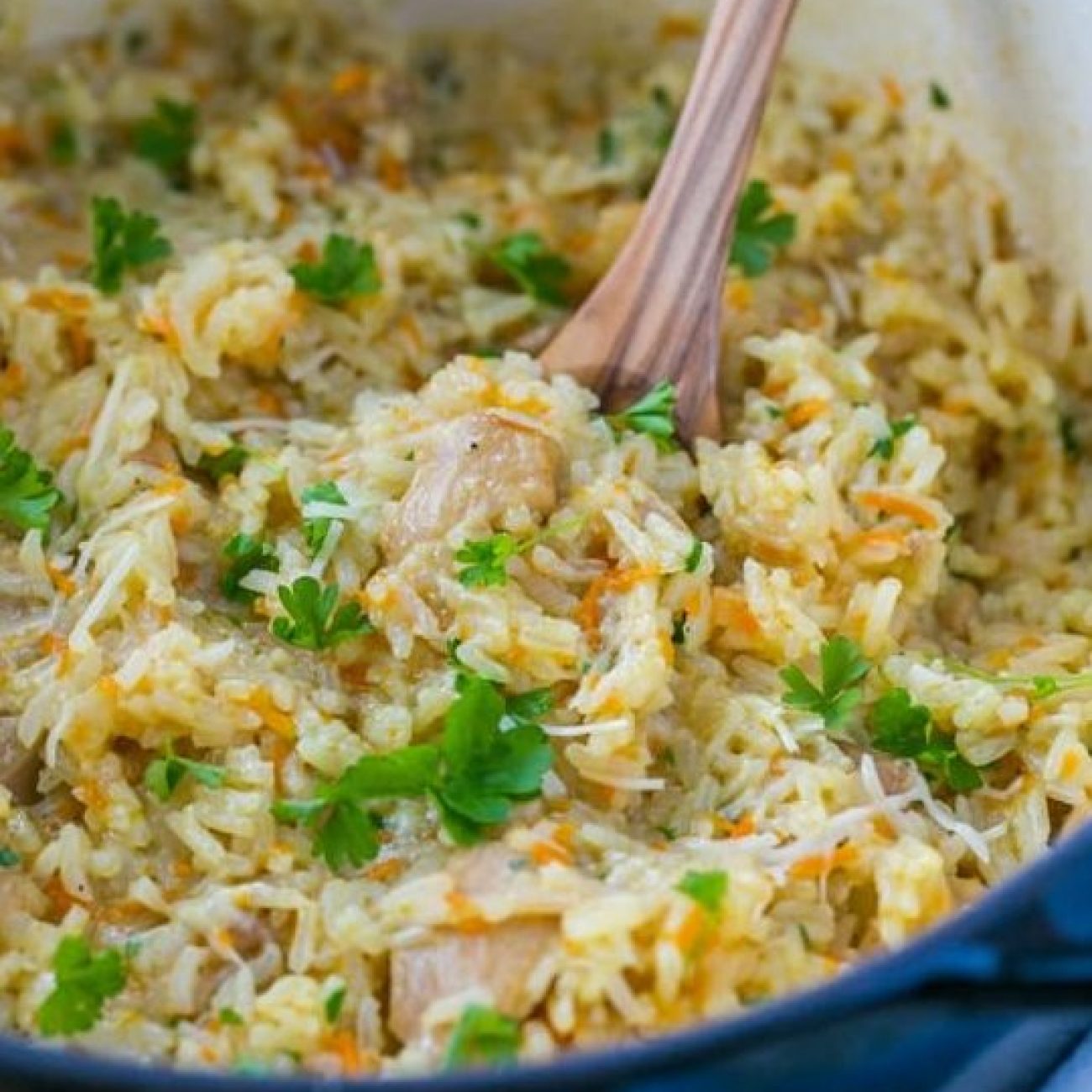 Quick Creamy Mexican Chicken & Rice Skillet