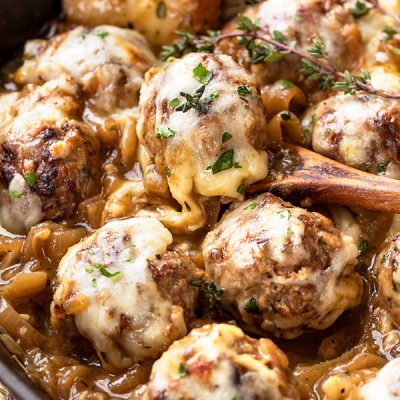 Quick French Onion Meatballs