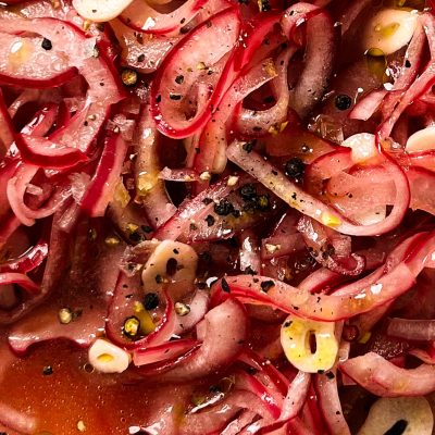 Quick-Pickled Texas-1015 And Red Onions