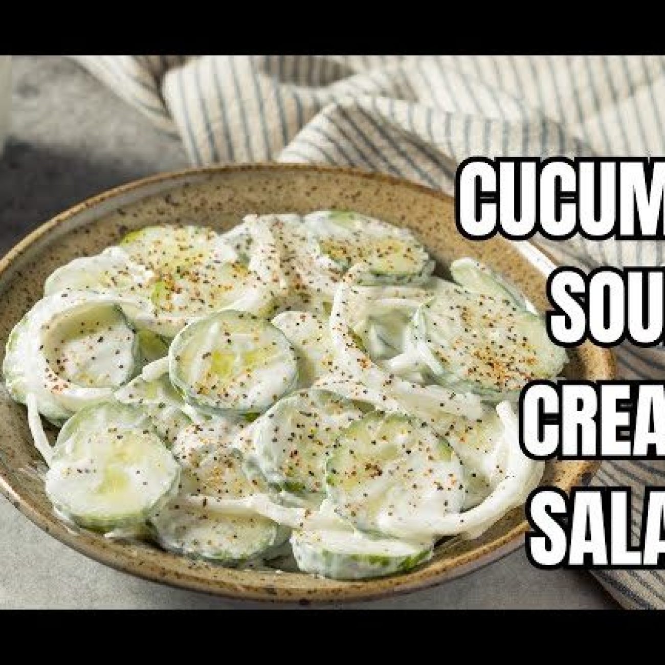 Quick Sour Cream Cucumbers