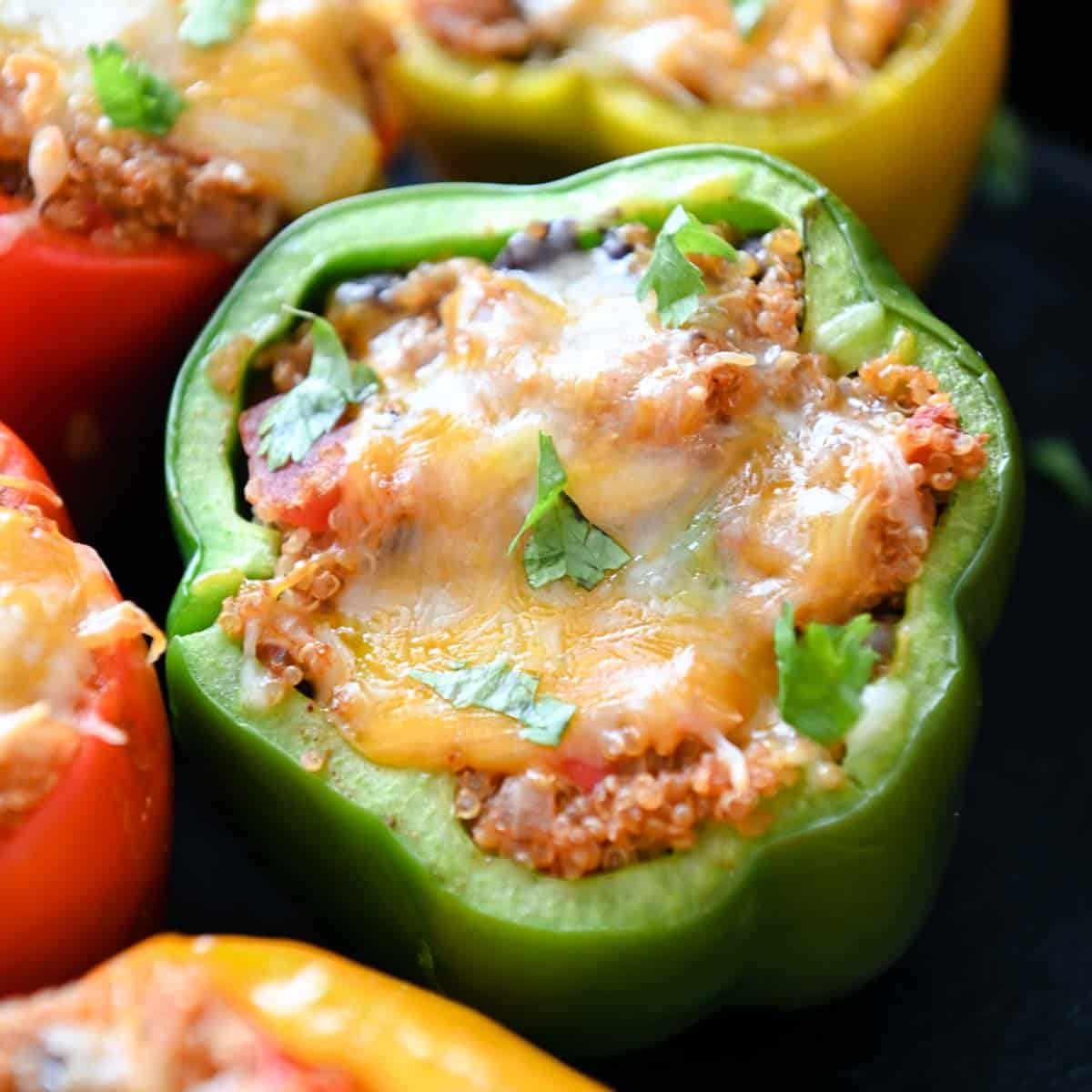 Quinoa & Veggie Stuffed Sweet Peppers