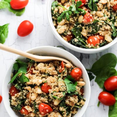 Quinoa With Spinach, Tomato And Chicken