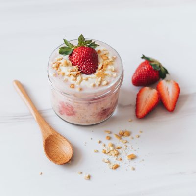 Raisin And Oat With Strawberry Parfait