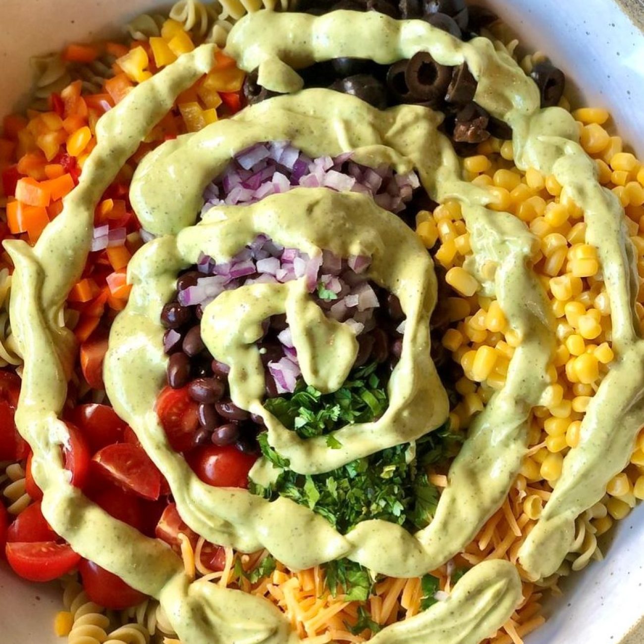 Ranch And Avocado Pasta Salad