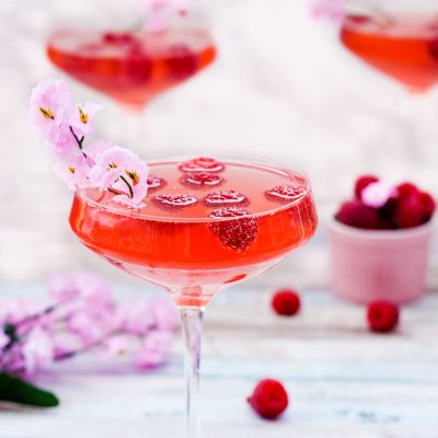 Raspberry Champagne Cocktail