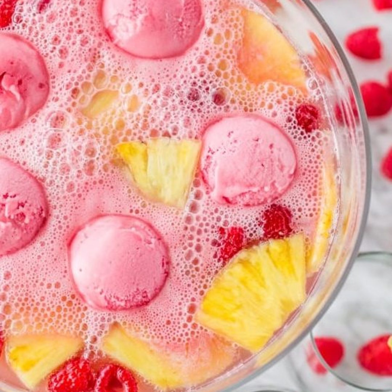 Raspberry Sherbet Punch