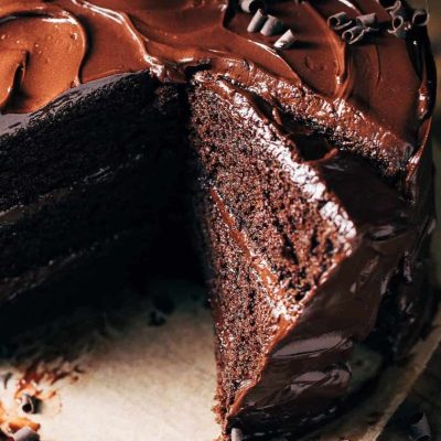 Really Easy Moist Dark Chocolate Cake