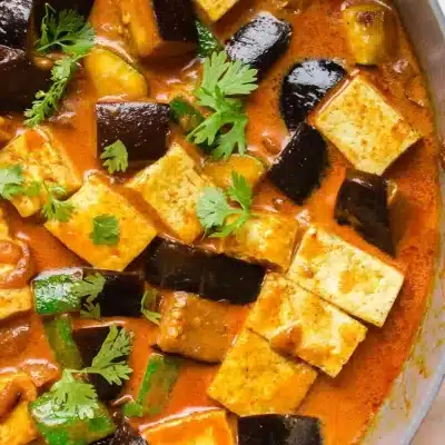 Red Lentil And Aubergine Eggplant Curry