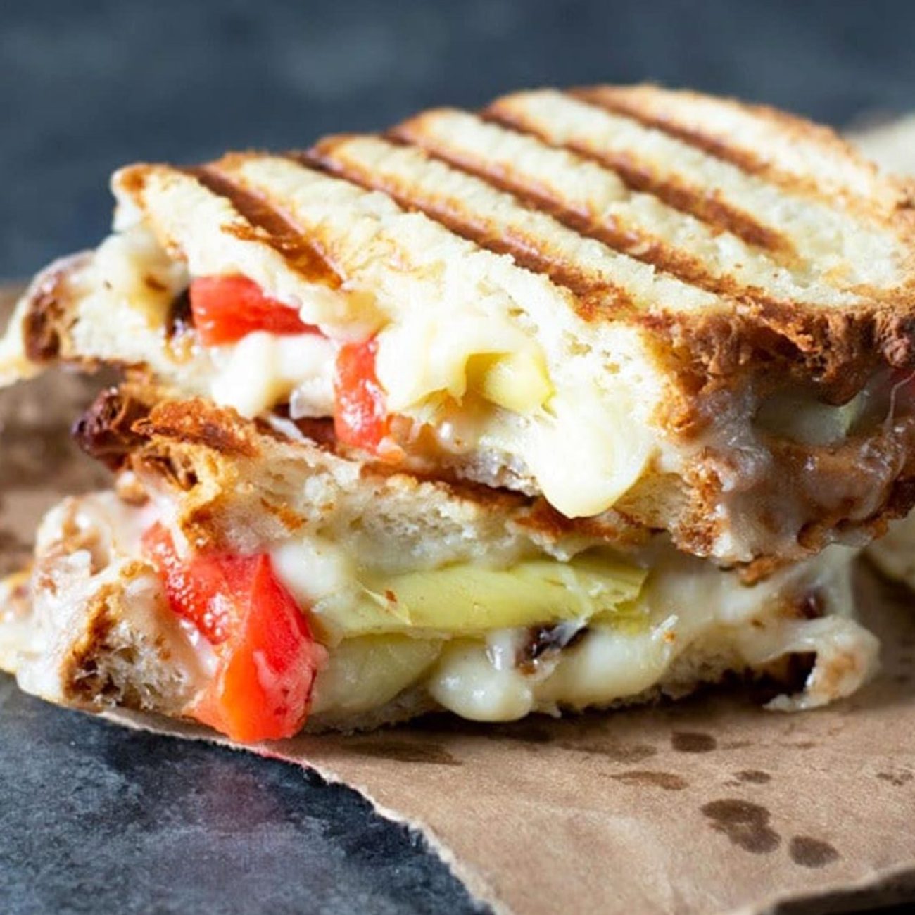 Red Pepper, Egg And Provolone Panini