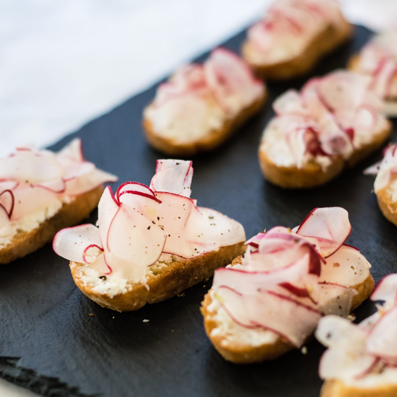 Red Radish And Goat Cheese Salsa