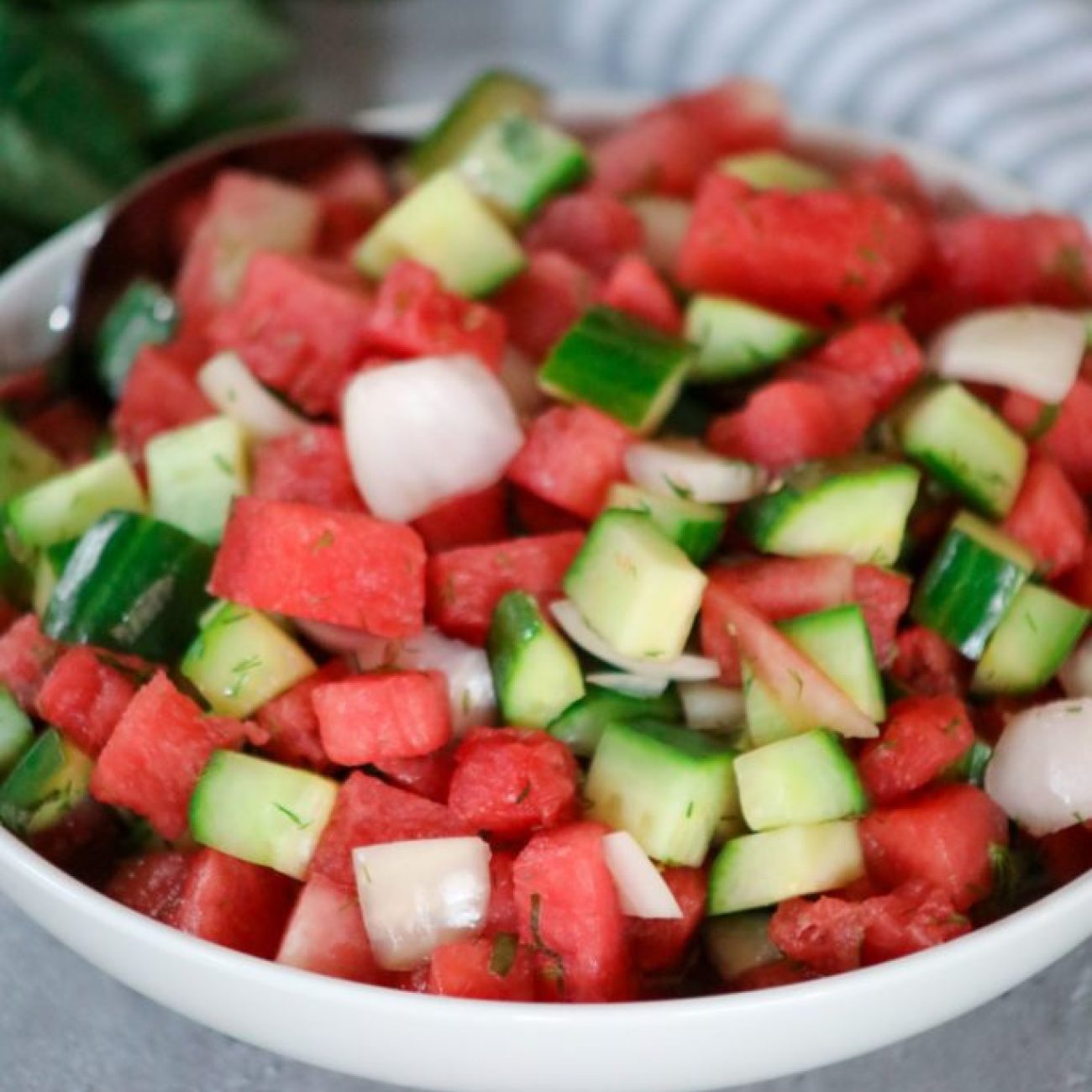 Refreshing Watermelon and Cucumber Salad Recipe