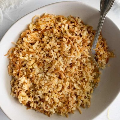 Rice Bil Shareyah White Rice With Browned Fideo