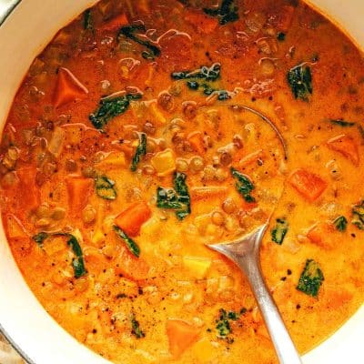 Rich And Spicy Coconut &Amp; Red Lentil Soup