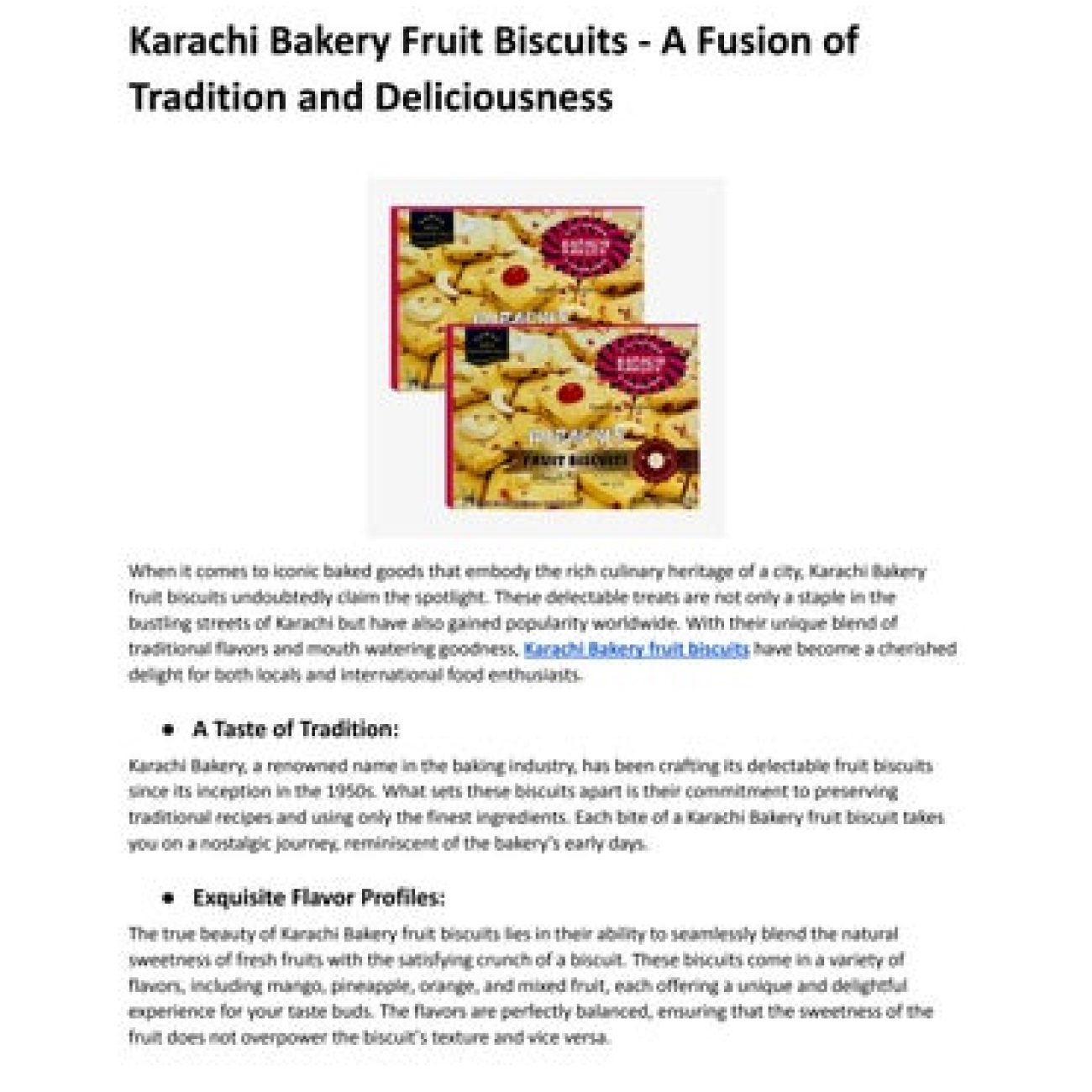 Rich Fruit Biscuits