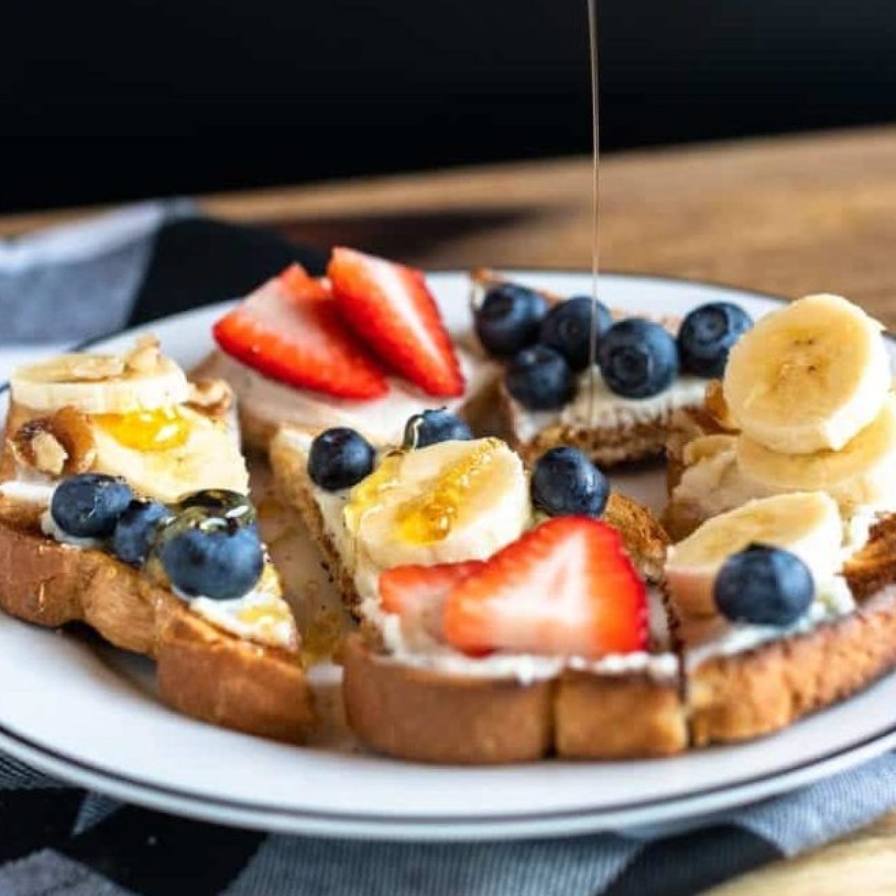 Ricotta & Fruit On Rye