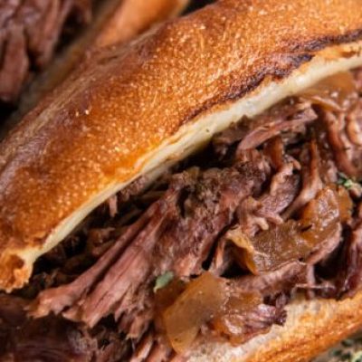 Roast Beef Dip Sandwich With Herbed Garlic Au