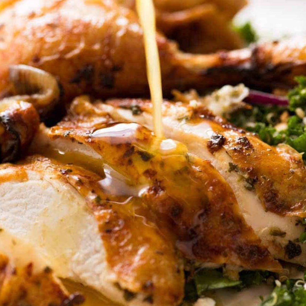 Roast Chicken With Rosemary- Orange Butter