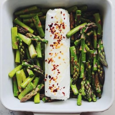 Roasted Asparagus And Goats Cheese