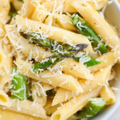 Roasted Asparagus Pasta With Garlic