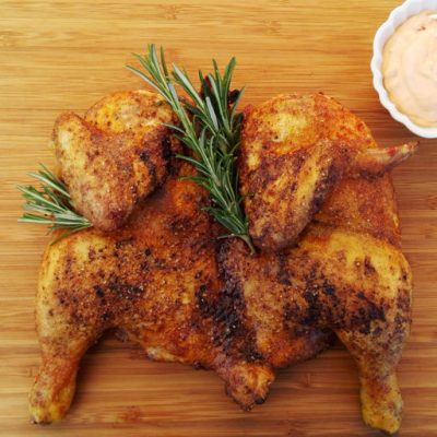 Roasted Bbq Chicken With Red Devil Rub