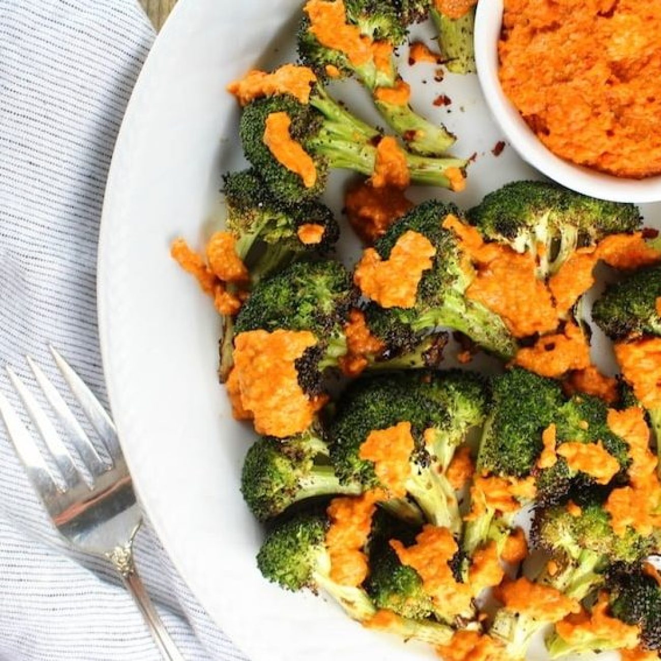 Roasted Broccoli With Garlic And Red