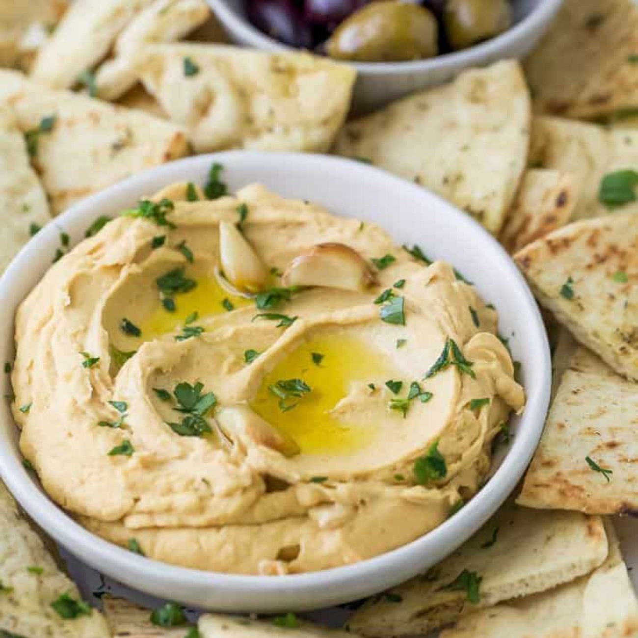 Roasted Garlic Soybean Hummus