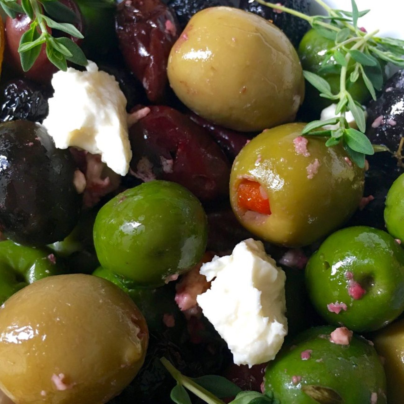 Roasted Olives In Feta Cheese