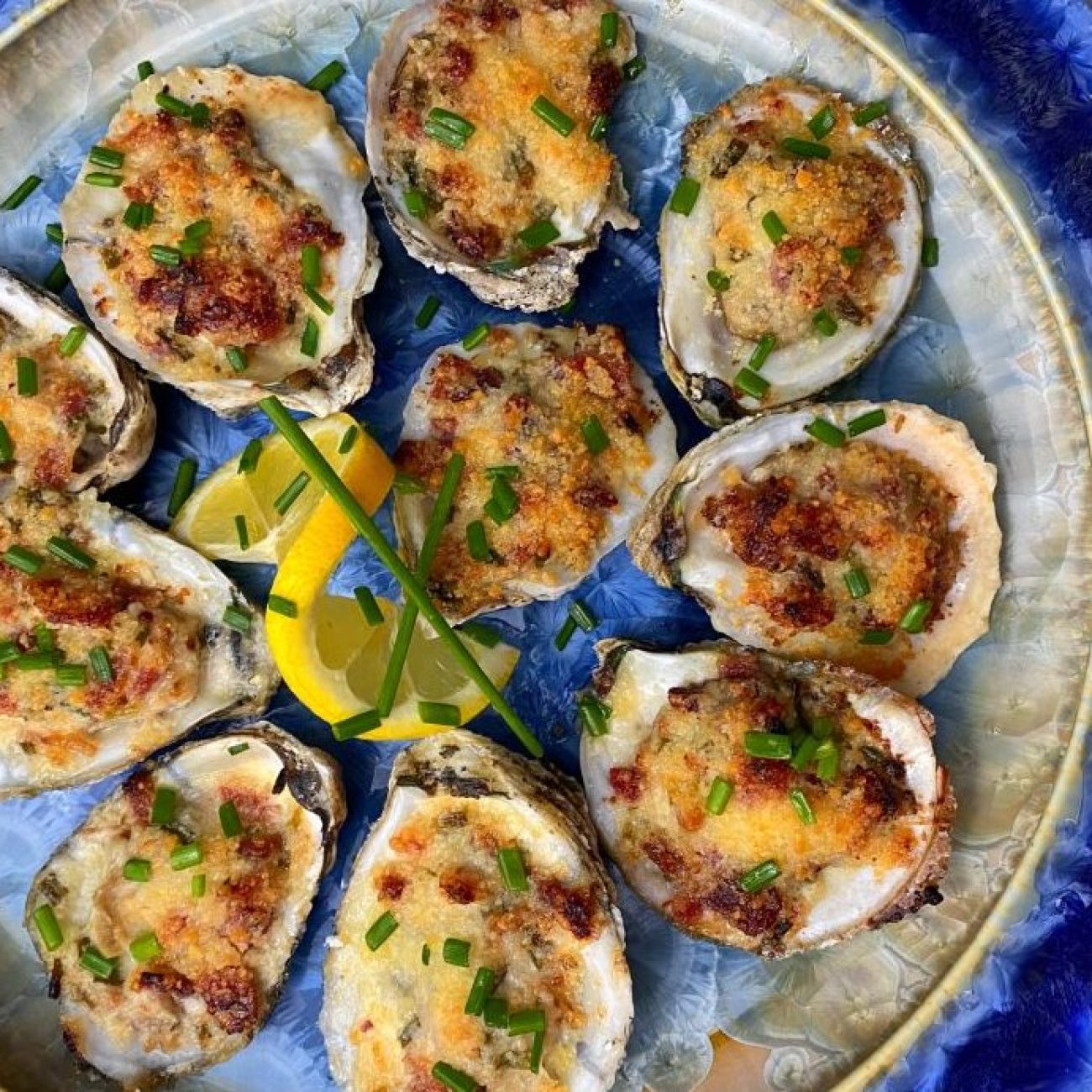 Roasted Oysters With Bacon And Pankow Topping