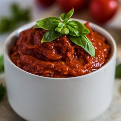 Roasted Pepper And Basil Salsa