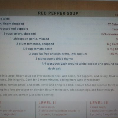 Roasted Red Pepper Soup P90X