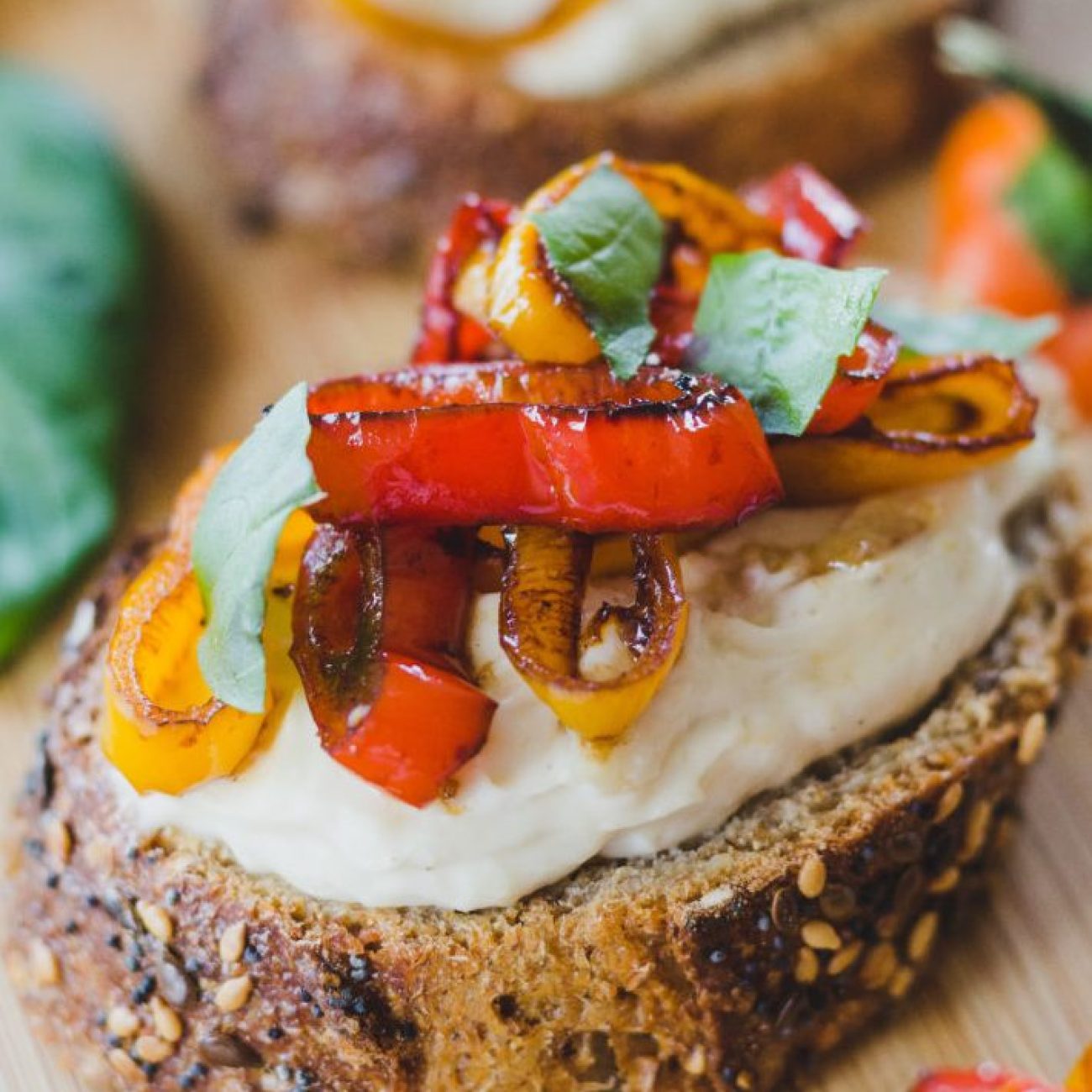 Roasted Red Pepper Toasts