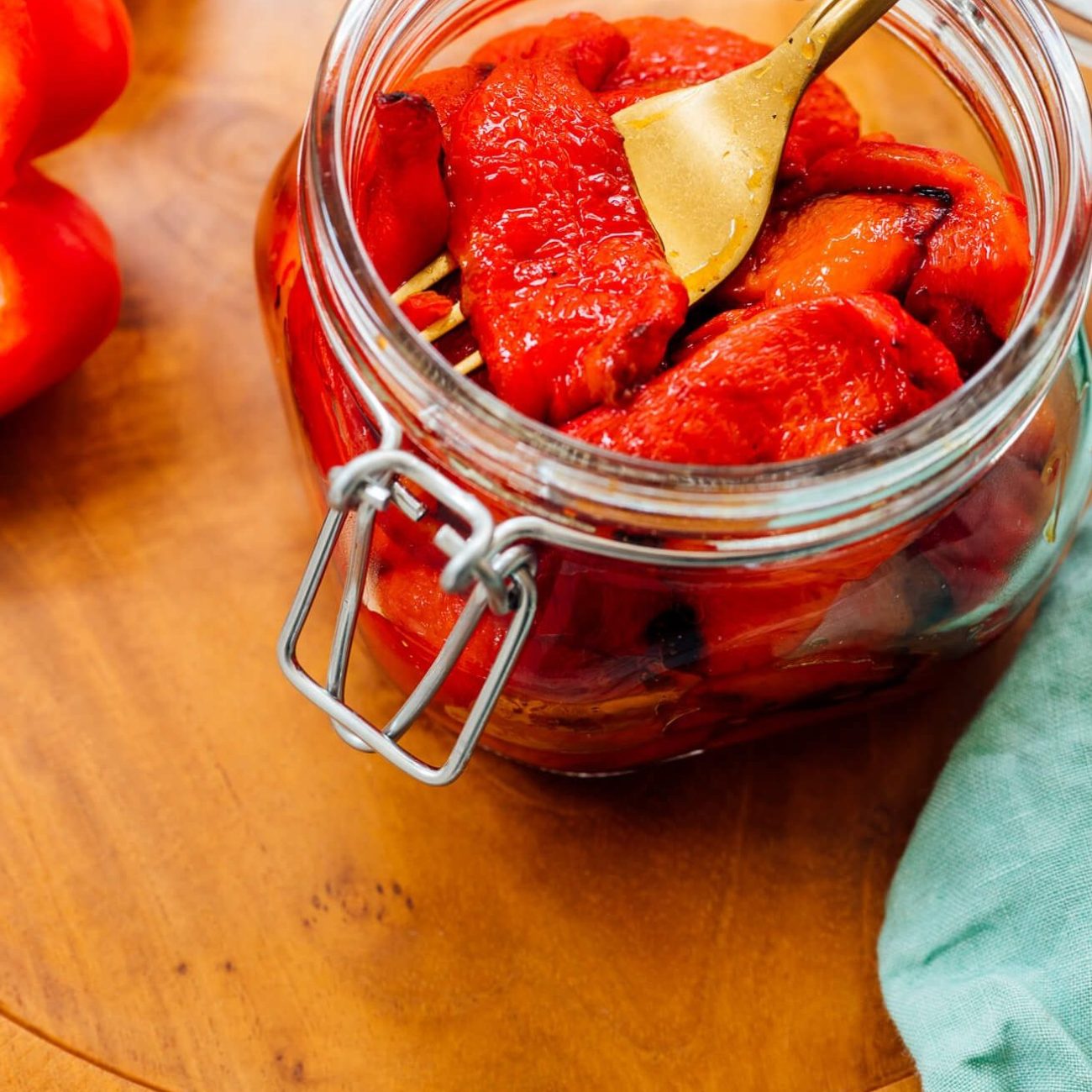 Roasted Red Peppers With Yellow Pepper