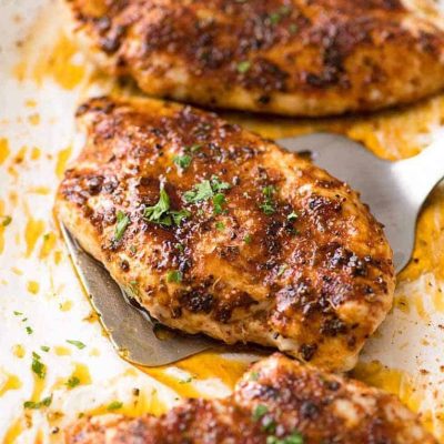 Roasted Spicy Mayonnaise Chicken Breasts