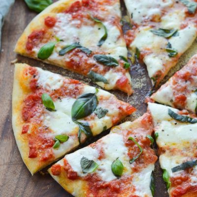 Roasted Tomato Margherita Pizza Style