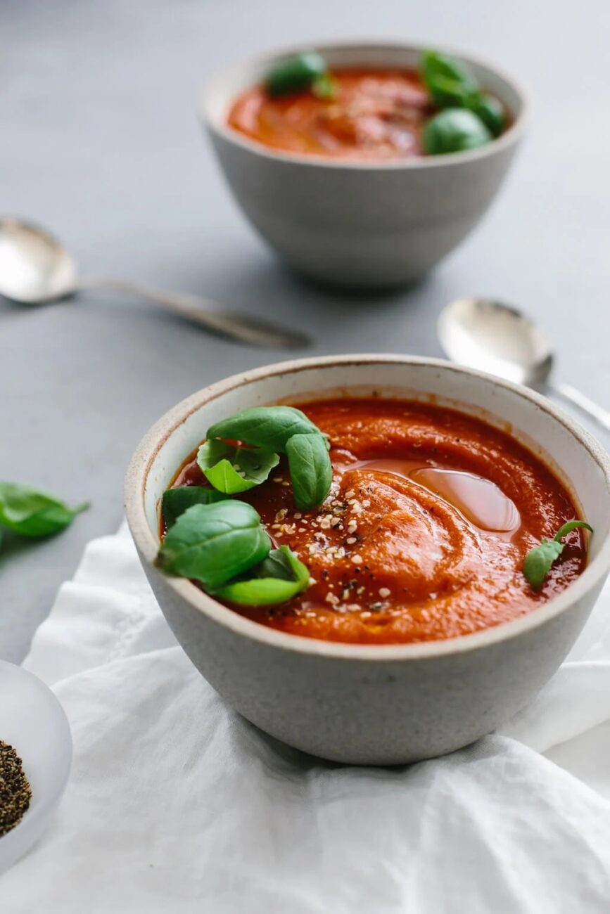 Roasted Tomato, Pepper, And Red Onion Soup