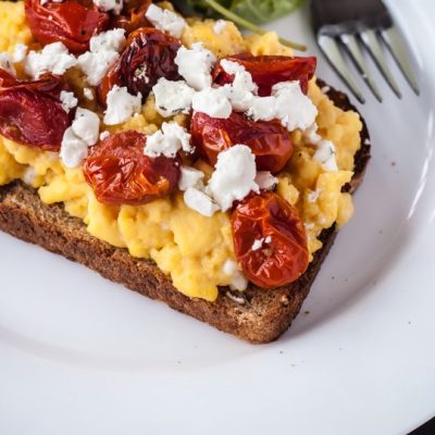 Roasted Tomatoes On Goat Cheese