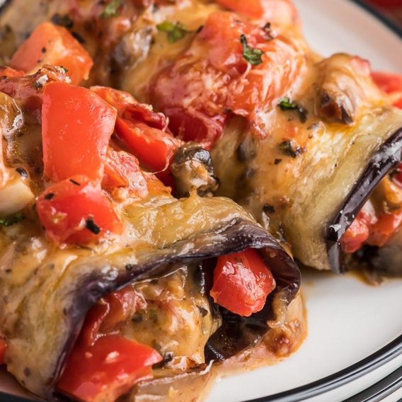 Rolled Stuffed Eggplant Aubergine