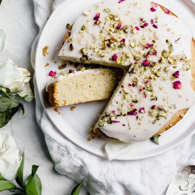 Rose-Lemon Glazed Cake