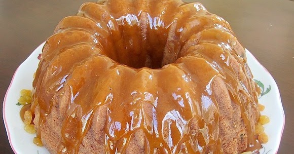 Rum-Infused Sweet Potato Cake with Luscious Butter Rum Glaze