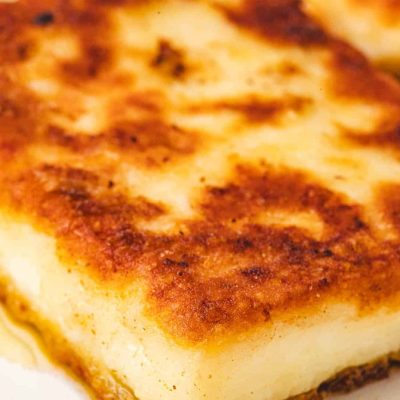 Saganaki Greek Fried Cheese Squares