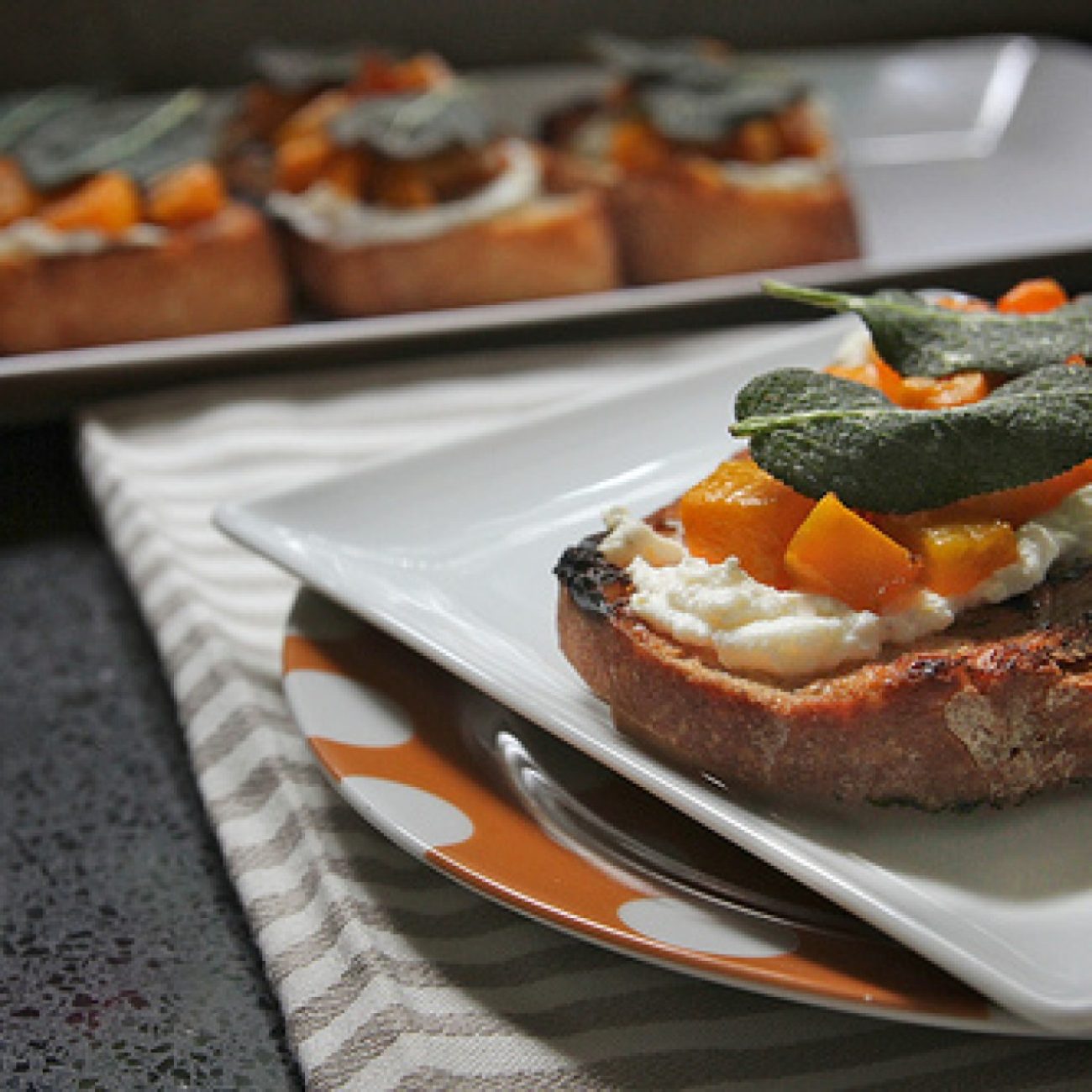 Sage And Goat Cheese Crostini With