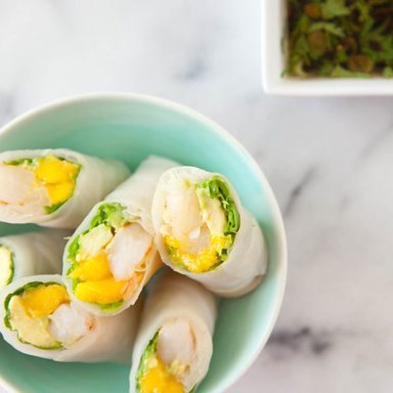 Salad Rolls With Mango And Avocado